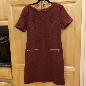 NWT Molly Bracken Dark Red Woven Knit Dress SZ M